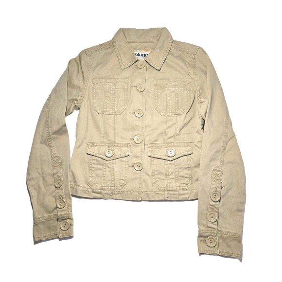 VTG 2000s Khaki Button Up Jacket XS Bella Swan Twilight Aesthetic Grunge Indie - Picture 1 of 15